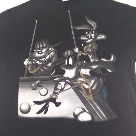 VINTAGE LOONEY TUNES GRAPHIC TEE POOL GAME MENS - Picture 5 of 7